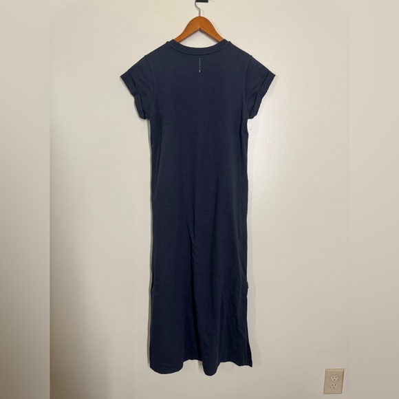 AllSaints Navy Blue Short Sleeve Maxi Dress Size 4 NWOT - Picture 8 of 13